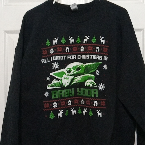 Baby Yoda Christmas Sweatshirt - Picture 3 of 7